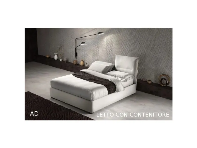 Letto moderno con contenitore Sharp Samoa a prezzo scontato