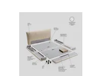 Letto matrimoniale Talia h30 Rosini con contenitore a prezzo scontato!
