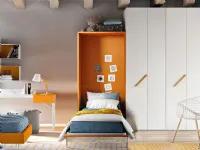 Scopri il letto Verticale Artigianale a scomparsa, finitura arancia con sconto 48%!