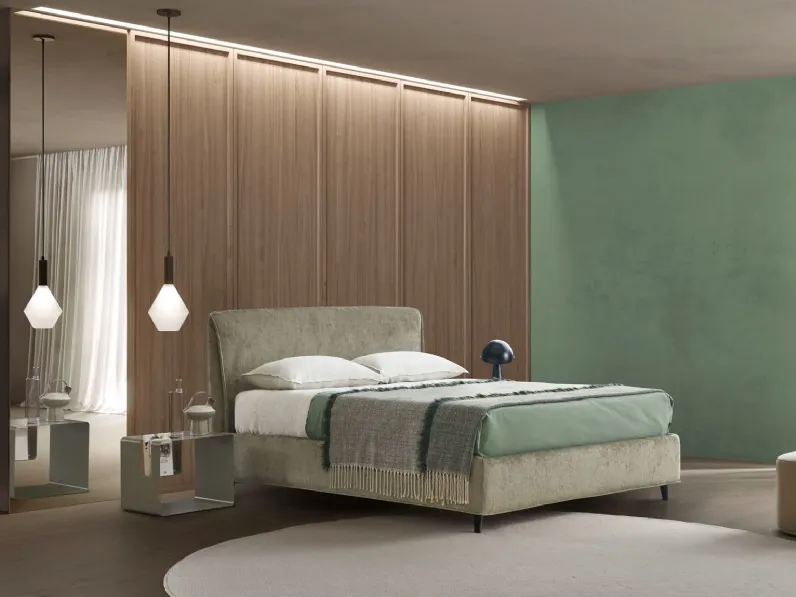 Letto imbottito modello Nadir h 25 cm di Rosini scontato 25%