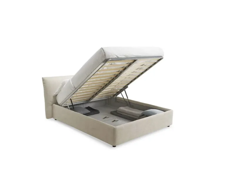 Letto imbottito modello Nadir h 25 cm di Rosini scontato 25%