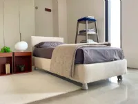 Letto singolo moderno Notturno due Flou a prezzo ribassato
