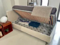 Letto singolo moderno Notturno due Flou a prezzo ribassato