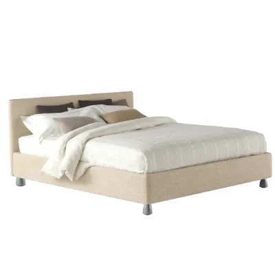 Letto Flou con contenitore imbottito a prezzo scontato. Massimo comfort!