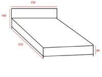 Letto moderno con contenitore Pallante Artigianale a prezzo scontato