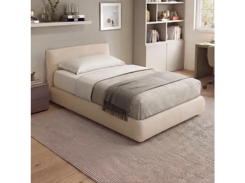Letto moderno con contenitore Astoria outlet piazza e mezza Diotti.com a prezzo ribassato