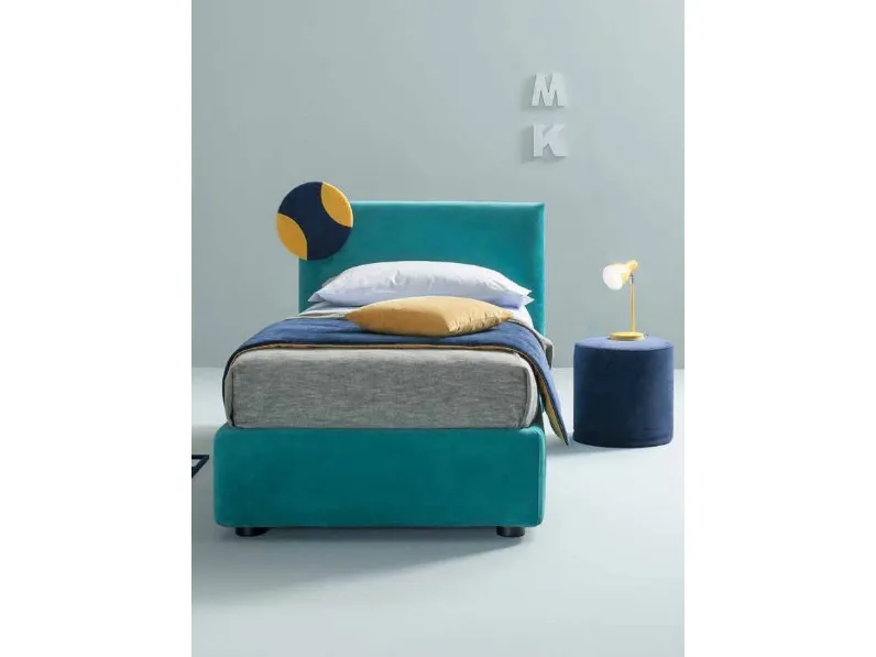 Letto singolo con giroletto Plain Samoa a prezzo scontato