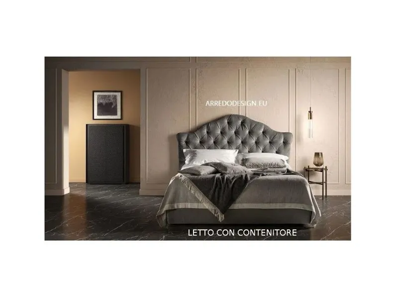 Letto classico con contenitore Queen * Samoa a prezzo scontato