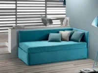 Letto singolo con piedini Enjoy twice angolo sagomato Samoa a prezzo scontato