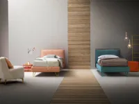 Letto imbottito con contenitore PipingSamoaa prezzo ribassato