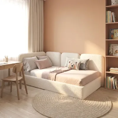 Letto singolo Boucle' designe Collezione esclusiva con un ribasso IMPERDIBILE