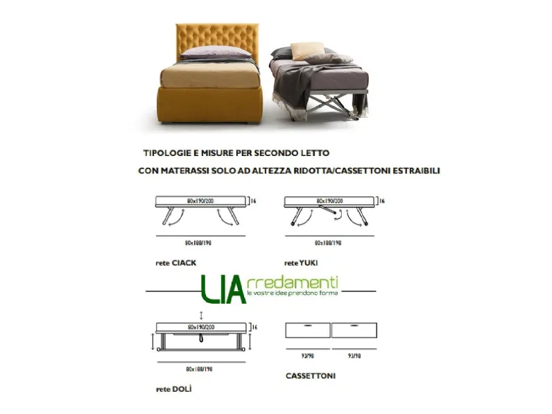 Letto moderno Bubbles compatto Samoa con uno sconto del 35%