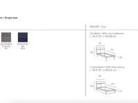 Letto singolo Corf singolo  Mottes selection con uno sconto IMPERDIBILE