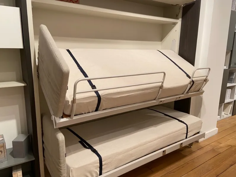Letto singolo a scomparsa in legno KALI DUO 2200 di Clei