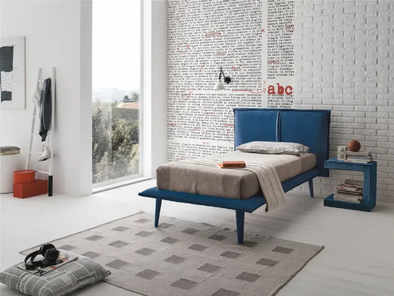 Letto singolo moderno Itaca singolo Mottes selection a prezzo ribassato