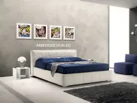 Letto moderno con contenitore Square * Samoa a prezzo ribassato
