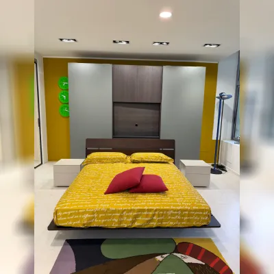 Letto in legno modello Tadao di Flou scontato 25%