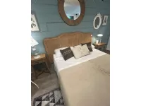 Letto in legno modello Testiera in paglia di vienna  di Dialma brown scontato 50%