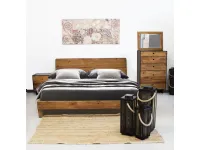 Letto moderno Vintage legno massello riciclato Outlet etnico scontato 39%