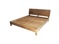 Letto moderno Vintage legno massello riciclato Outlet etnico scontato 39%