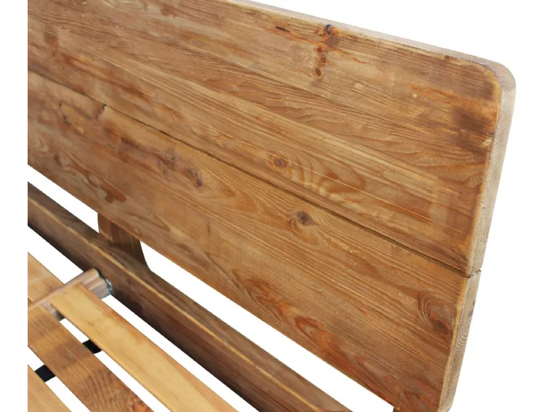 Letto moderno Vintage legno massello riciclato Outlet etnico scontato 39%