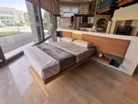 Letto moderno con piedini Wall system Mobilgam a prezzo ribassato