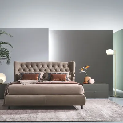 Letto matrimoniale con giroletto Tommy a prezzo riservato 