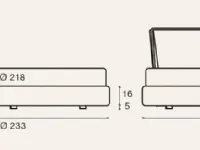 Letto moderno Rondo'24 di Stilfar italia SCONTATO 