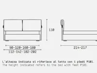 Letto imbottito modello Angelo di Confort line scontato 40%