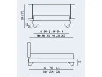 Letto matrimoniale Noctis Hug 02 con gambe. Prezzo scontato! Acquista ora!