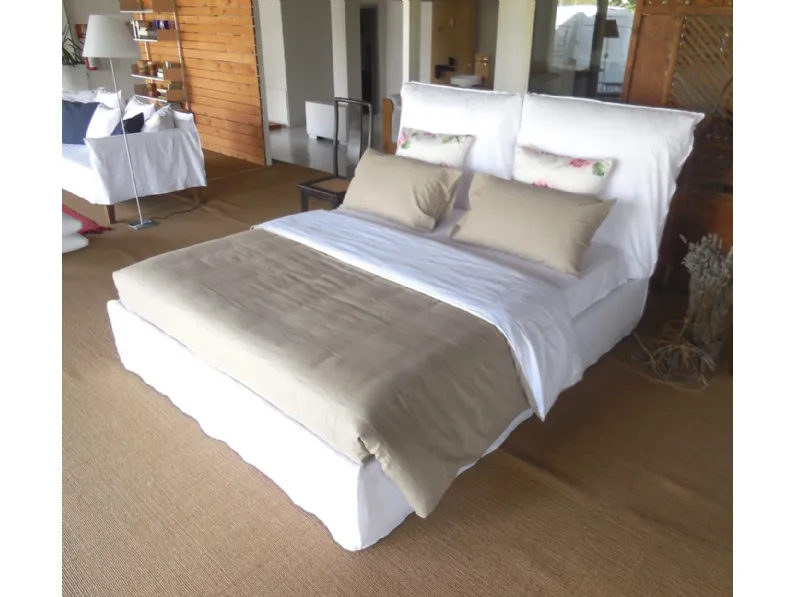 Letto Set copripiumino lino ecru molteni home Molteni & c in OFFERTA OUTLET