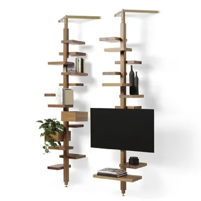 Libreria Adelaide wood in stile design di Mogg in OFFERTA OUTLET 