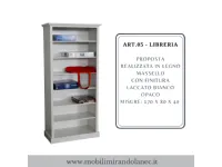 Libreria Art.05 - libreria bianca in stile classico di Mirandola nicola e cristano in OFFERTA OUTLET