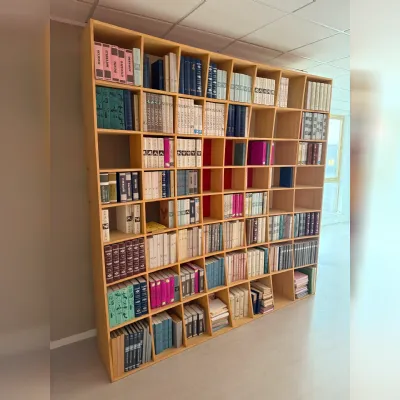 Libreria Artigianale in legno scontata -67%: scopri Biosfera