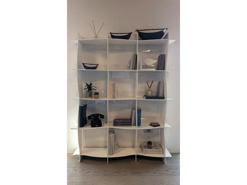 Libreria Wave zo66 stile moderna di Bontempi in Offerta Outlet