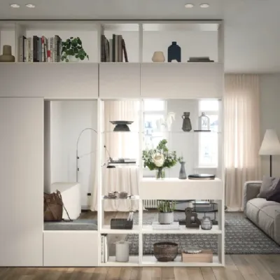 Libreria Cinquanta3 in melamminico in Offerta Outlet: scopri Libreria bifacciale divisotia