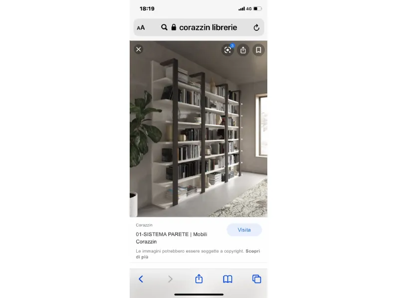 Libreria Corazzin in laminato materico in Offerta Outlet: scopri Cora