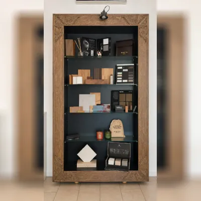 Libreria Db library Dialma brown in stile classica con forte sconto