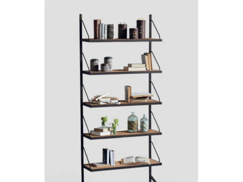 Libreria Dialma brown in metallo in Offerta Outlet: scopri Db 002947