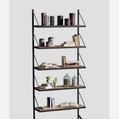 Libreria Dialma brown in metallo in Offerta Outlet: scopri Db 002947
