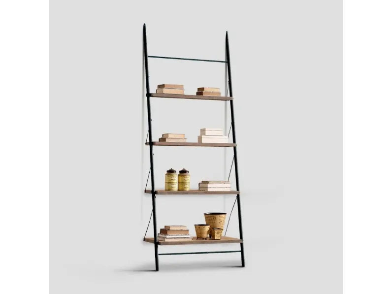 Libreria Dialma brown in metallo in Offerta Outlet: scopri Db002038