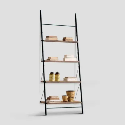 Libreria Dialma brown in metallo in Offerta Outlet: scopri Db002038