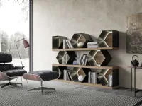 Libreria Esagono stile design Esagono di Mobilgam scontata