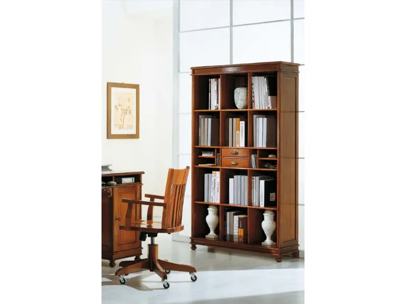 Libreria F602 stile classico di Falegnameria italiana scontata