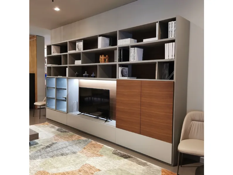 Libreria Sistema flexus Giellesse in stile design con forte sconto