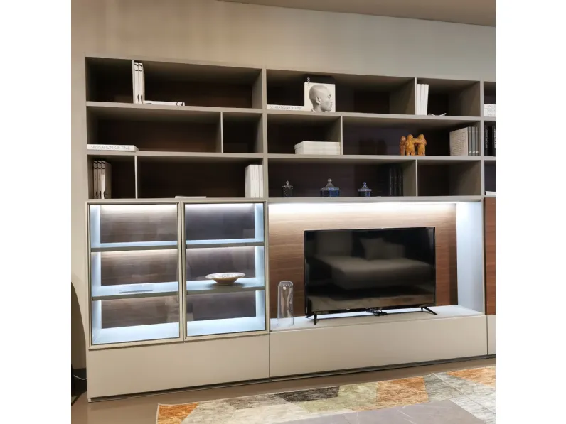 Libreria Sistema flexus Giellesse in stile design con forte sconto