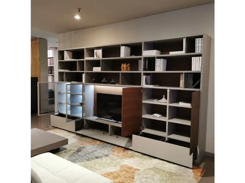 Libreria Sistema flexus Giellesse in stile design con forte sconto