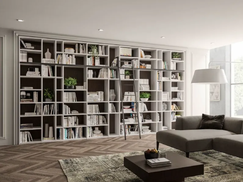 Scopri la Libreria Living 566 di Giessegi, stile moderno scontato!