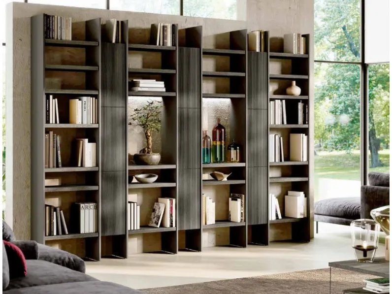 Libreria Qmc024 Imab in stile design a prezzi outlet