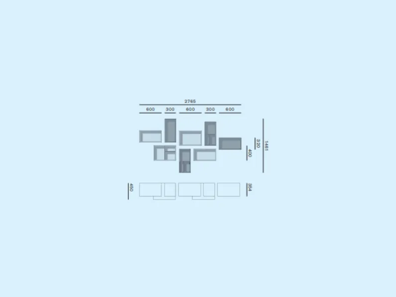 Libreria L5c04 stile moderno L5c04 di Sangiacomo in Offerta Outlet